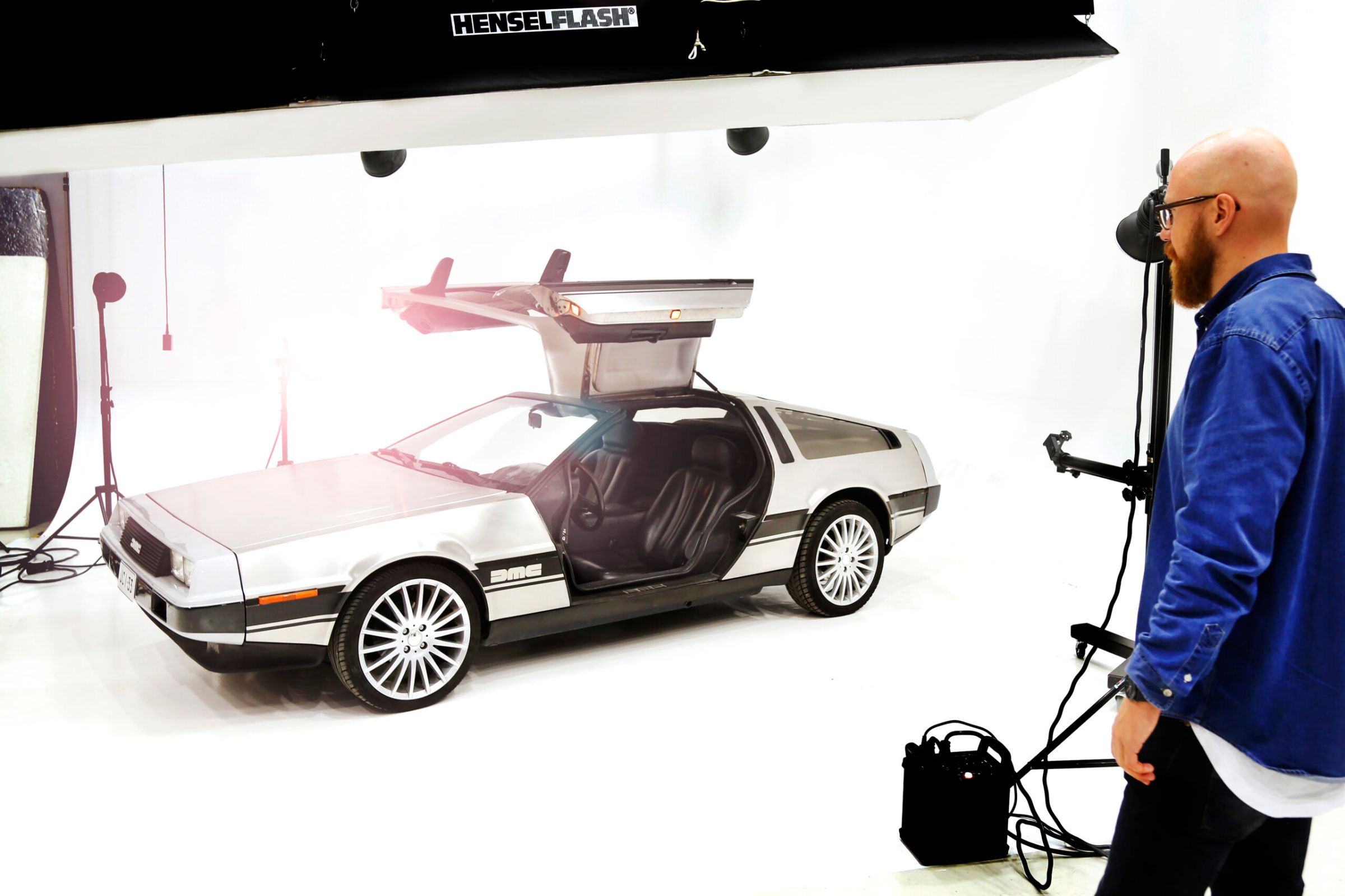 DeLorean im Fotostudio
